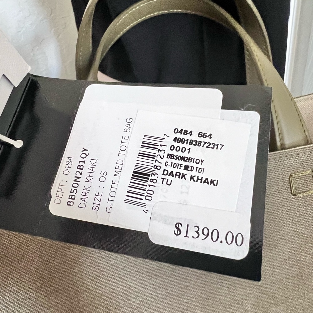 Givenchy Medium G-Tote Dark Khaki bag in canvas New With Tag and Dust Bag - Picture 3 of 10